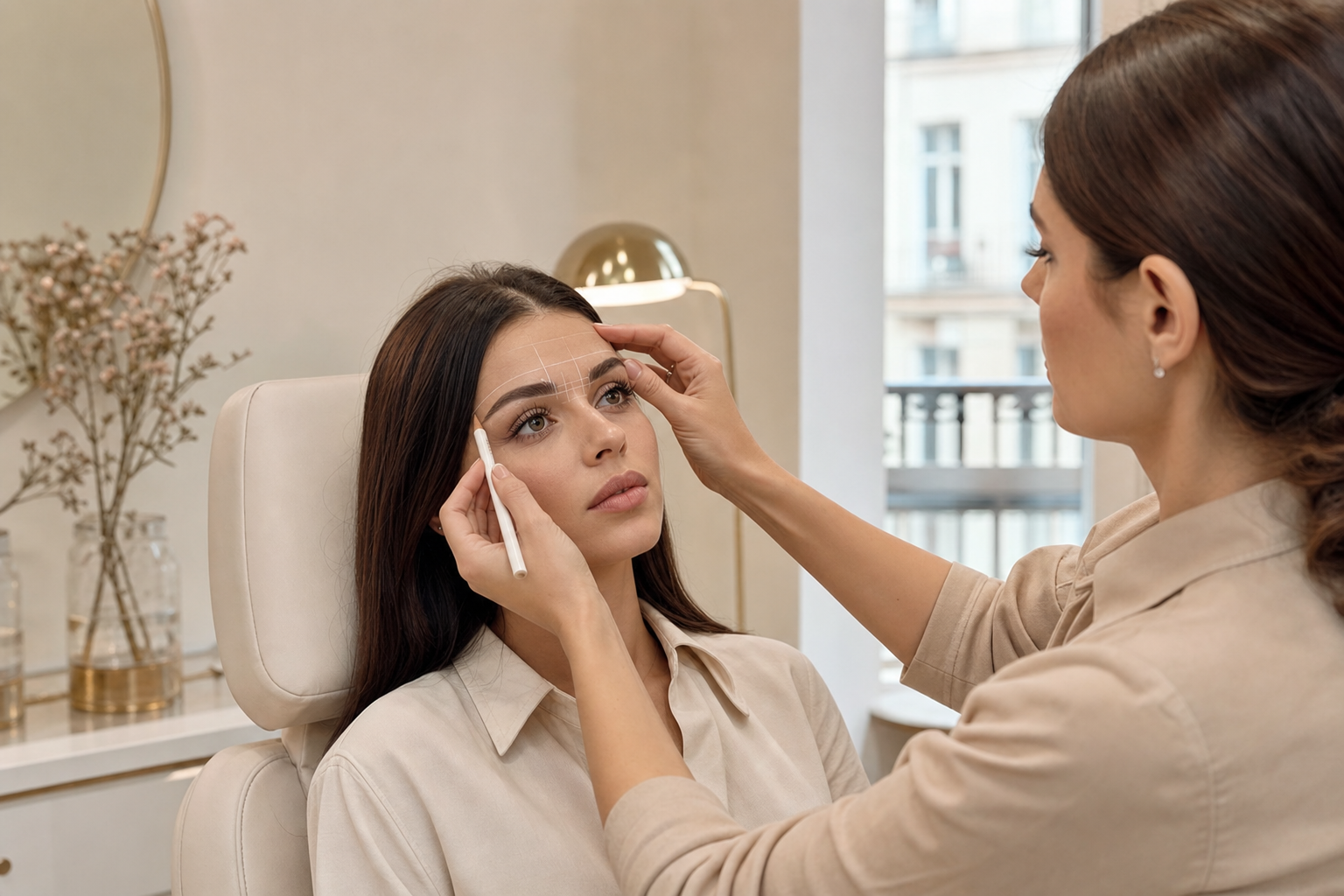 Microblading Berlin Mitte bei asymmetrischen Brauen
