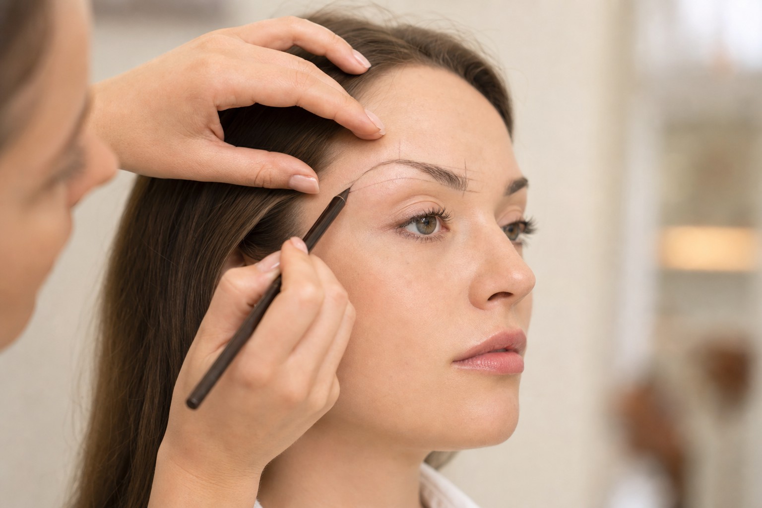 Microblading Berlin Mitte bei fehlendem Brauenende in einem hochwertigen Berliner Beauty-Studio