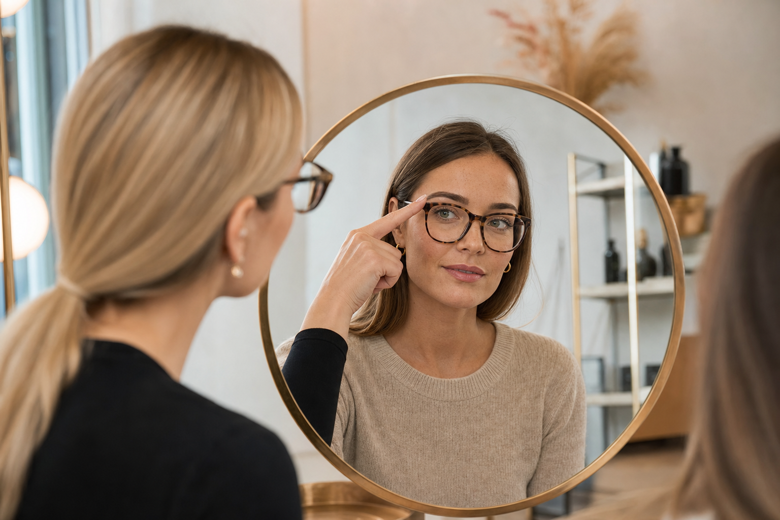 Microblading Berlin Mitte für Brillenträgerinnen in einem hochwertigen Berliner Beauty-Studio