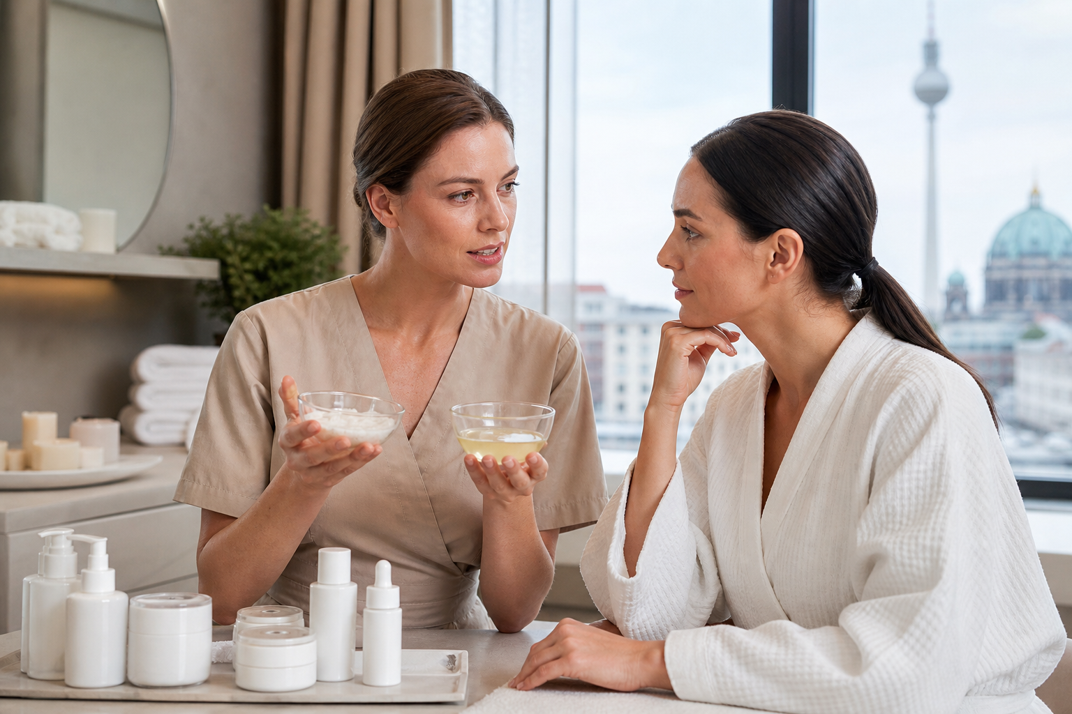 Beratung zu Microdermabrasion oder Fruchtsäurepeeling in Berlin Mitte