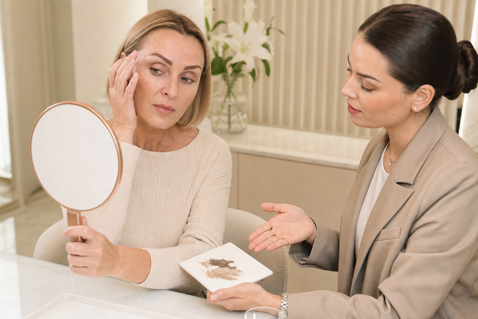Permanent Make-up Berlin Mitte Augenbrauen bei alter Pigmentierung in einem hochwertigen Berliner Beauty-Studio