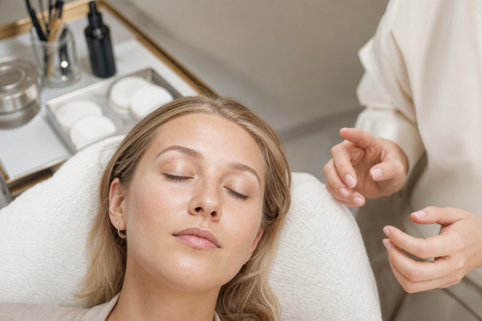 Wimpernkranzverdichtung Berlin Mitte bei hellen Wimpern in einem hochwertigen Berliner Beauty-Studio